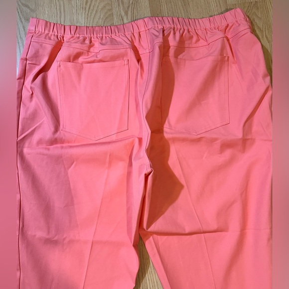 Isaac Mizrahi Live! 24/7 Stretch Ankle Pants with Pintuck Coral Curvy Sz 26 - Picture 4 of 10